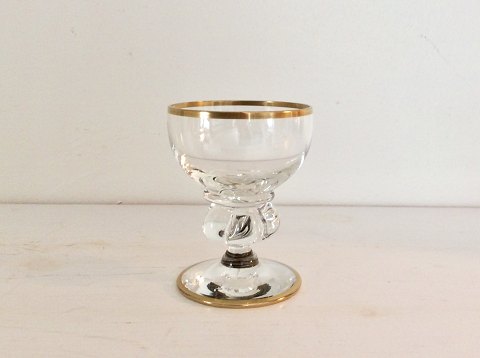 Holmegaard
Gisselfeldt Glass with gold edge
Liqueur Bowl
7.5 cm high