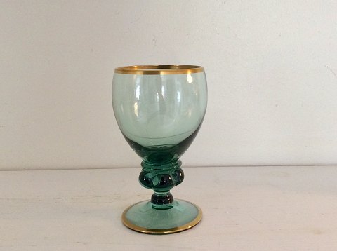 Holmegaard
Gisselfeld mit Goldrand
Blau / Grün Weißweinglas
13 cm hoch