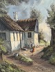 Kjeld KrautwaldPige udenfor en gård750kr